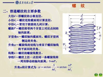 机械设计 天津科技大学 CH05螺纹联接PPT